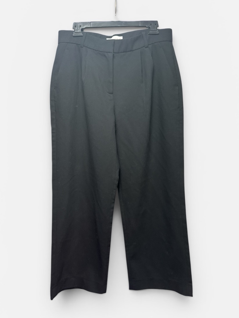 Abercrombie & Fitch Curve Love High Rise Pleated Wide Leg Trouser Pants